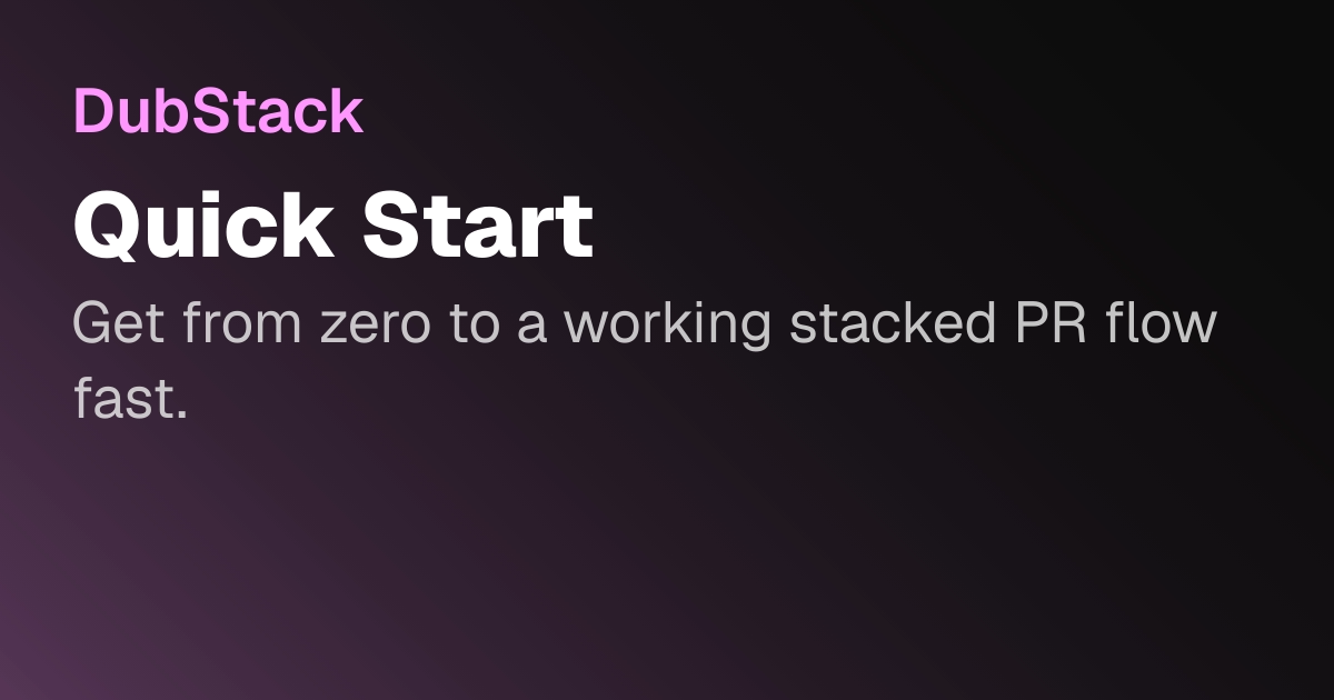 Quick Start | DubStack