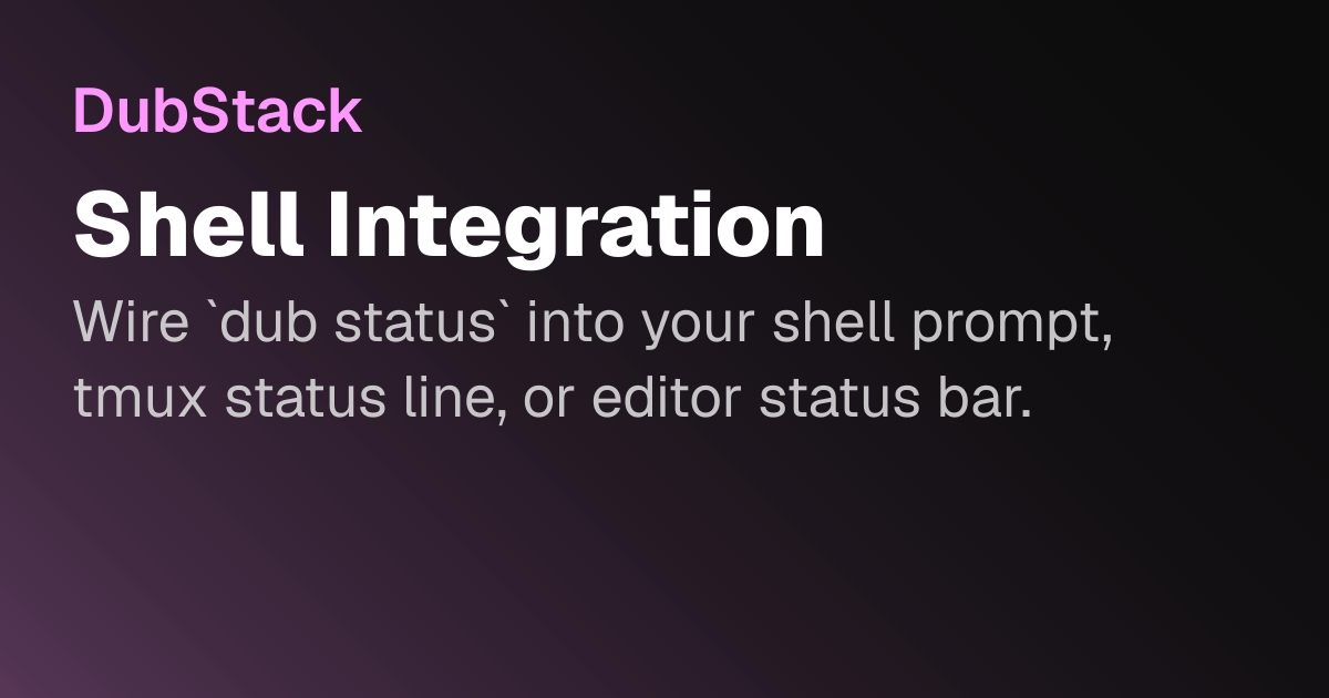 Integration Approach Shell Plc Shell Integration | DubStack